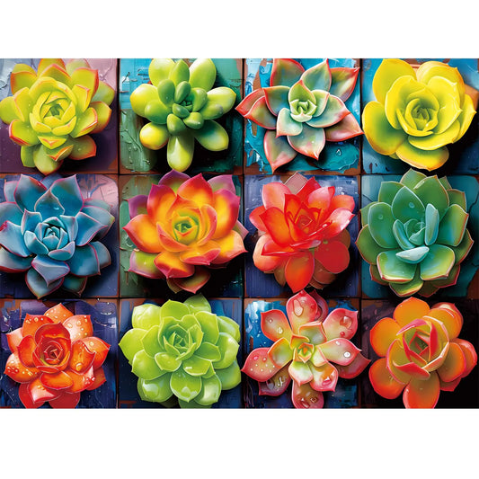 Jigsaw Puzzles 300 Pieces for Adults Succulent Plant Puzzle